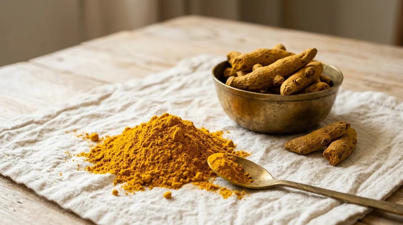 Pure Haldi in a brass katori